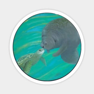 Ocean Friends Manatee and Sea Turtle Magnet